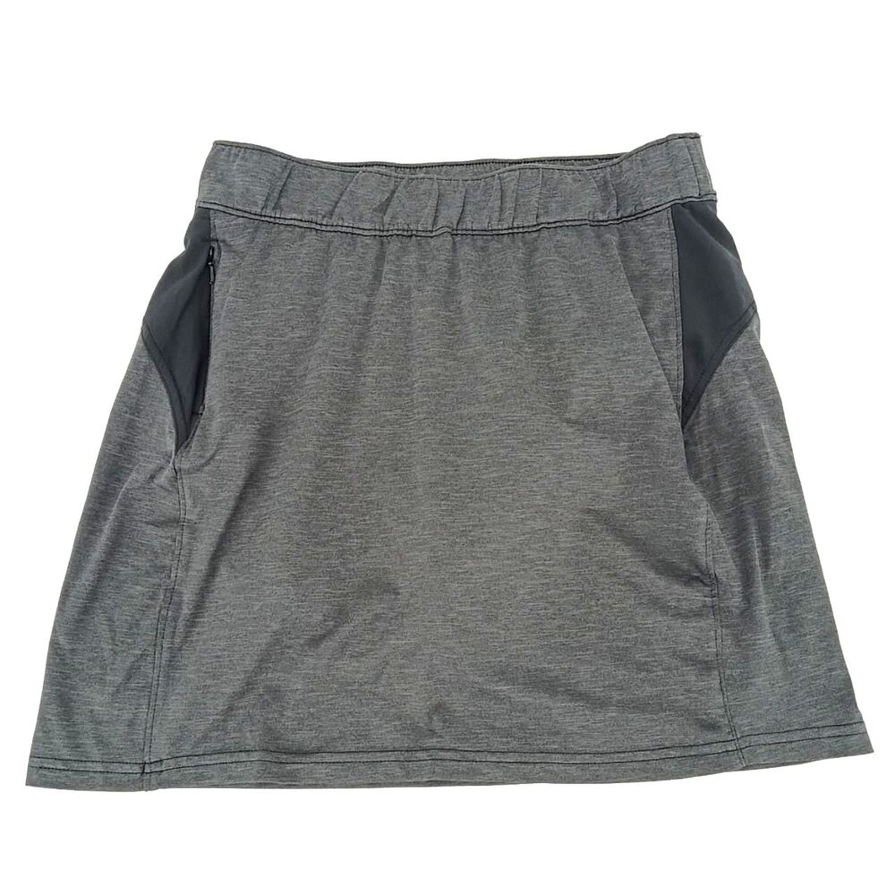 Columbia Heather Gray Active Skort S Built-In Shorts Zip Pocket Gorpcore 6